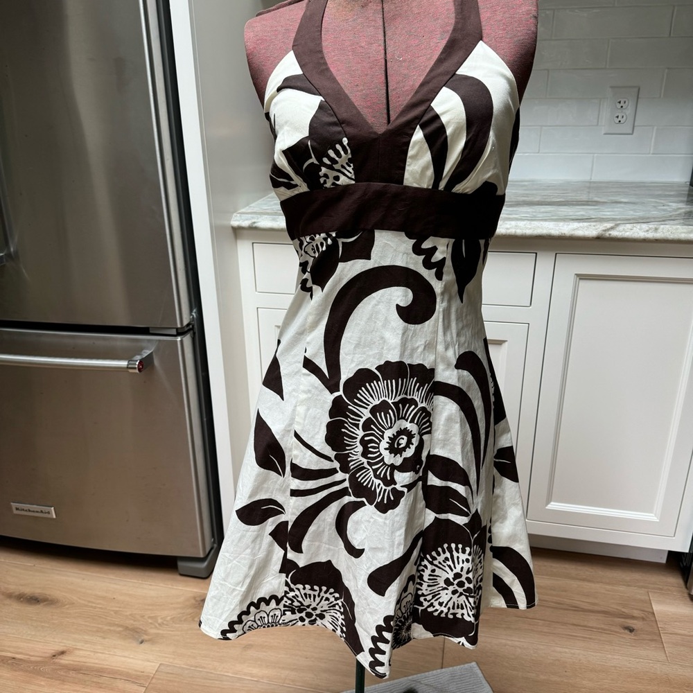 Cute cream & brown sundress!! Junior’s Sz 5, Worn less than 5 times!